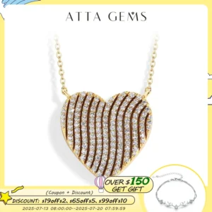 ATTAGEMS 2024 قلادة مويسانيتي ملونة فاخرة جديدة D VVS1