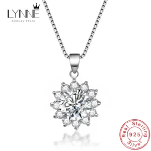 قلادات أنيقة ورائعة من الزركون على شكل زهرة عباد الشمس